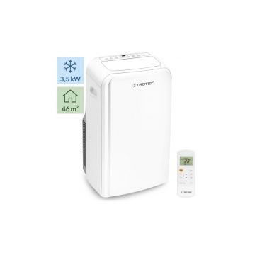 Aer conditionat portabil Trotec PAC 3500 SH, Capacitate 12.000 Btu, Debit 420mc/ora, Telecomanda, Display, Timer, Pentru 115mc