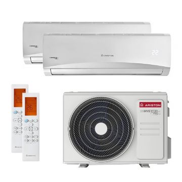 Aparat aer conditionat dublu split Ariston Prios 55 XD0 12000 + 12000 BTU, Tehnologie 2D inverter, clasa energetica A++