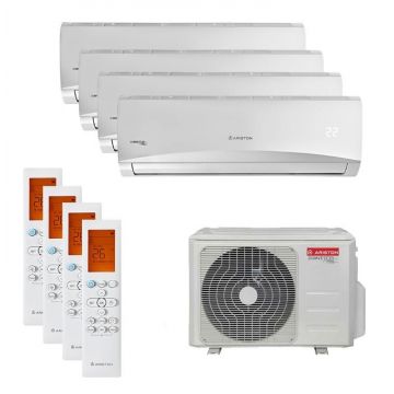 Aparat Aer conditionat multisplit Ariston Prios 110 XD0 4 x 12000 Btu, functie Turbo, clasa A+