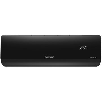 Aparat de aer conditionat Daewoo DAC-12CHSDB 12000 BTU WI-FI, A++, kit de instalare inclus, filtre cu ioni de argint, functie iFeel, Eco Mode, negru