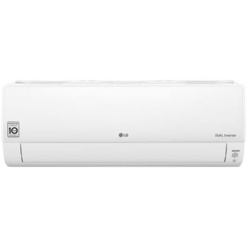 Aparat de aer conditionat LG Deluxe 24000 BTU Wi-Fi, Clasa A++/A+, UVnano, filtru Allergy, Plasmaster Ionizer, functie Fast Heating, afisare consum energie, Dual Inverter Compressor cu 10 ani garantie compresor, DC24RK, R32, Alb