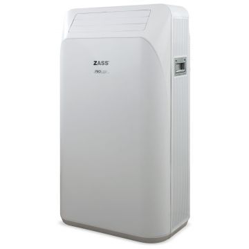 Aparat de aer conditionat mobil Zass ZPAC 09, 9000 BTU, Pompa de caldura, Acumulare energie, Racire cu compresor, Control Wi-Fi, Agent frigorific R 290, fara tub de evacuare
