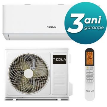 Aparat de aer conditionat Tesla TT68TP21-2432IAWUV, 24000 BTU, Lampa UVC, Functie incalzire, Functie Turbo, iFeel, Autocuratare, Clasa A++ (Alb)