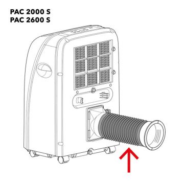 Furtun de evacuare de 150 mm pentru modelele TROTEC PAC 2000 S / PAC 2600 S