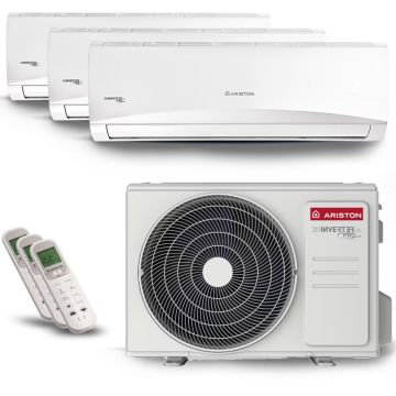 Aer conditionat Ariston Multisplit PRIOS Trial, 9000 + 9000 + 12000 BTU, Clasa A+++/A++, Wi-Fi, Inverter