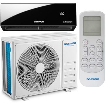 Aer conditionat Daewoo Pro Series DAC-18PROBK, 18000 BTU, A++/A+, Wi-Fi, Inverter, Filtru cu ioni de argint + Kit instalare inclus