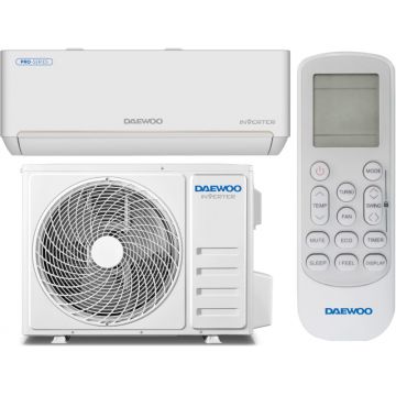Aer conditionat Daewoo Pro Series DAC-24PROW, 24000 BTU, A++/A+, Wi-Fi, Inverter, Filtru cu ioni de argint + Kit instalare inclus