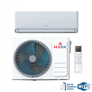 Aer conditionat Hava Smart Plus HMI-12SP, 12000 BTU, Wi-Fi incorporat, inverter, kit instalare inclus