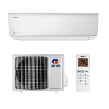 Aparat de aer conditionat Gree Bora GWH12AABXB-K6DNA4A, model 2024, 12000 BTU, A++/A+, Wi-Fi, Inverter, Cold Plasma, Kit instalare inclus (Alb)