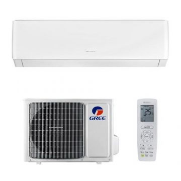 Aparat de aer conditionat Gree Pulsar R32 Inverter GWH09AGAXB-K6DNA1B, model 2024, 9000 BTU, A++/A+, Wi-Fi, Kit instalare incluse, I Feel, Cold Plasma, Afisaj LED (Alb)