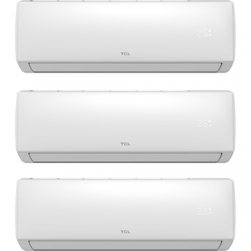 Aparat de aer conditionat multisplit TCL FMA-27I3HD9912, 9000/9000/12000 BTU, Unitate externa 27000 BTU, Clasa A++/A+, Wi-Fi, Inverter (Alb)