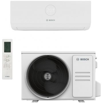 BOSCH Aparat de aer conditionat Bosch Climate 3000i, 12000 BTU, A++  A+, Filtru catalizator rece, functie Wind avoid me, functie Follow-me, Wi-Fi Ready, Alb