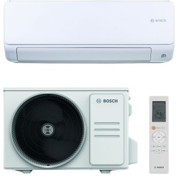 BOSCH Aparat de aer conditionat Bosch Climate 6000i Inverter 9000 BTU, A+++, Turbo, Timer, Repornire automata, Eco, Sleep, I-clean, Dezumidificare, Follow me, Alb