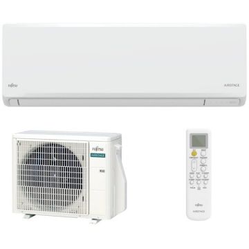 Fujitsu Aparat de aer conditionat Fujitsu ASEH09KNCA / AOEH09KNCA, Inverter 9000 BTU, clasa energetica A++, design compact si elegant, functionare silentioasa, R32