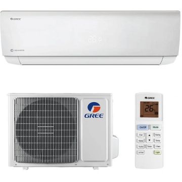 GREE Instalatie de aer conditionat Aparat de aer conditionat GREE Eco Inverter Bora A4 Silver 24000 btu, Wi-Fi Control Integrat, Filtru Silver Ion, Generator Cold Plasma, Alb