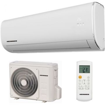 HEINNER Aparat de aer conditionat Heinner Crystal HAC-CR18KIT, 18000 BTU, Kit instalare inclus, Functie Turbo, Clasa A++, Alb