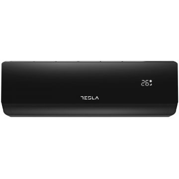 TESLA Aparat de aer conditionat Tesla 12000 BTU WIFI, Clasa A++, Functie incalzire, Functie Turbo, Flux Aer 3D, I Feel, Autocuratare, Timer, Filtru lavabil, Carcasa anti-rugina, Inverter, R32, TT34EX82BM-1232IAW, Negru