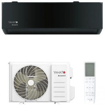 Yamato Aparat de aer conditionat Yamato Avanti Black YW12T3B, 12000 BTU, Clasa A++/A+, Inverter, Wi-Fi, Golden Fin + Kit instalare