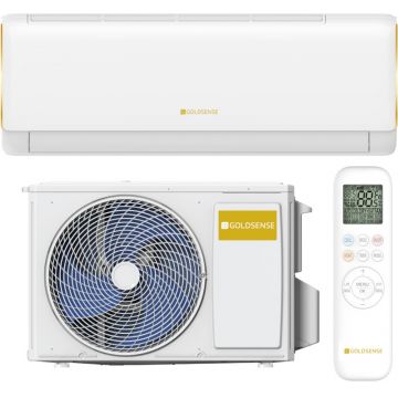 Aer conditionat GOLDSENSE New Elite Gama 2025, 12000 BTU, Clasa A++/A+, Wi-Fi, Inverter + Kit instalare inclus Aer conditionat GOLDSENSE New Elite Gama 2025, 12000 BTU, Clasa A++/A+, Wi-Fi, Inverter + Kit instalare inclus