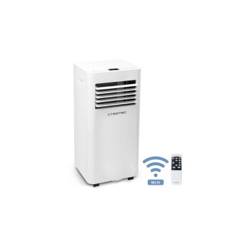 Aer conditionat portabil Trotec PAC 2020 E, WiFi, 7000 Btu/h, Dezumidificare, Ventilare, Timer, Pentru 26 mp, Telecomanda
