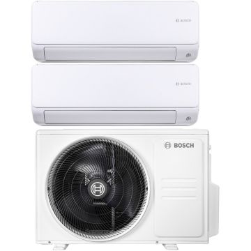 BOSCH Air conditioner multi-split Bosch Seria 6000i, 9000 + 12000 BTU, external unit 18000 BTU, Class  A++/A+, Wi-Fi Ready, Alb