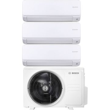BOSCH Aparat de aer conditionat multi-split Bosch Seria 6000i, 2 x 9000 + 12000 BTU, unitate externa 27000 BTU, Clasa A++/A+, Wi-Fi Ready