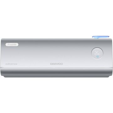 Daewoo Aparat de aer conditionat Daewoo DAC-12FRESH, 12000 BTU, WI-FI Fresh, Kit de instalare inclus (3m), Racire, Incalzire, I Feel, Turbo, Timer, Sleep, Eco Mode, Argintiu