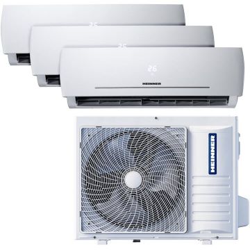 HEINNER Aparat de aer conditionat multi-split Heinner HACMS-HS249912WH++, 2 x 9000 BTU + 12000 BTU, unitate externa 24000 BTU, Clasa A++, Alb,