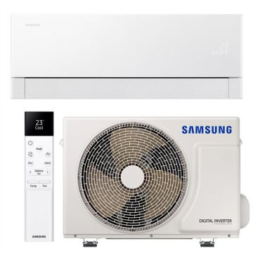Samsung Aparat de aer conditionat Samsung Windfree Premiere WI-FI 24000 BTU, Clasa A+++/A++, filtru 4 in 1, PM2.5, Motion Wind, AI Auto Comfort, AR70H24C1AWNEU/AR70H24C1AWXEU, alb