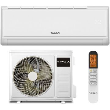 TESLA Aparat de aer conditionat TESLA TT34EXC1-1232IAWPC, 12000 BTU Wi-Fi, Clasa A++, kit instalare inclus, Functie Turbo, I Feel, Autocuratare, Filtru lavabil, Alb