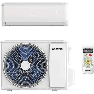 Vortex Aer conditionat Vortex VAI1223FFWOKWR, 12000 BTU, Functie incalzire, Dezumidificare, iFeel, Inverter, Alb